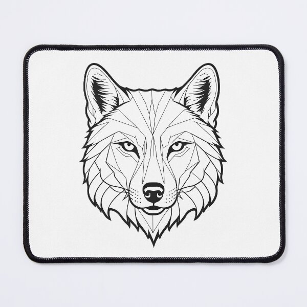 Item preview, Minimalist Wolf Line Art – Modern Symmetrical Animal Design - 10 designed and sold by RELAX STATION.