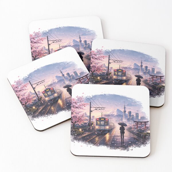 Item preview, Japanese Sakura City Sunset designed and sold by RØNI AI.