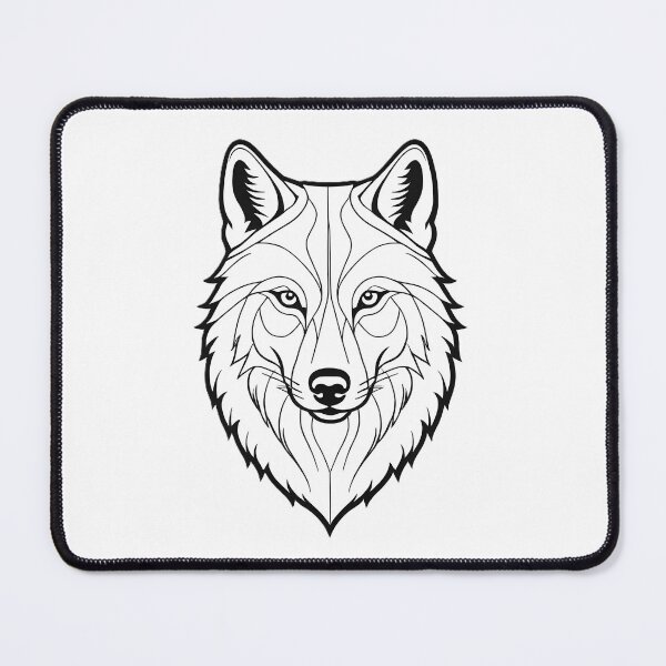 Item preview, Minimalist Wolf Line Art – Modern Symmetrical Animal Design - 11 designed and sold by RELAX STATION.