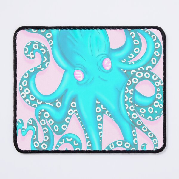 Item preview, Cute Turquoise Octopus - Cute Pink Aesthetic Sea Creature designed and sold by MFGB-Creations.