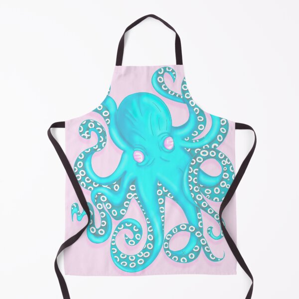 Item preview, Cute Turquoise Octopus - Cute Pink Aesthetic Sea Creature designed and sold by MFGB-Creations.