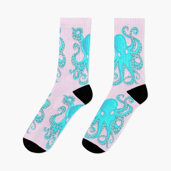 Item preview, Cute Turquoise Octopus - Cute Pink Aesthetic Sea Creature designed and sold by MFGB-Creations.