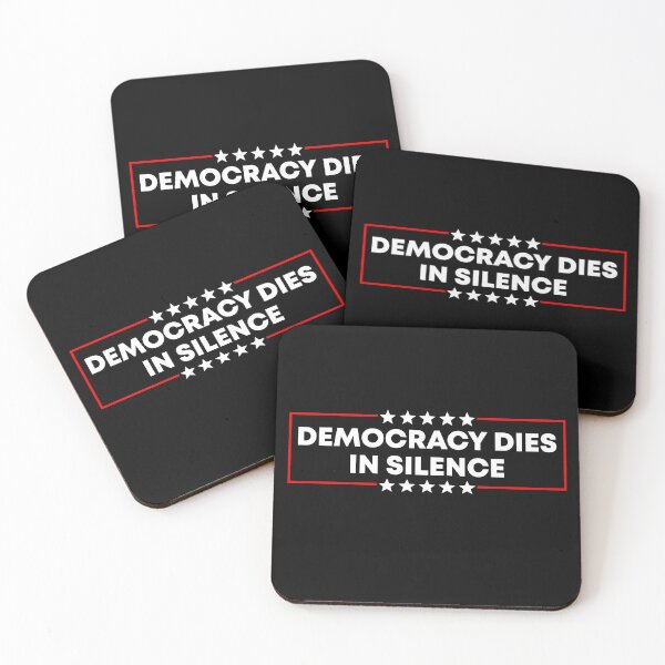 Item preview, Democracy Dies in Silence - Resist Fascism designed and sold by PixVib.