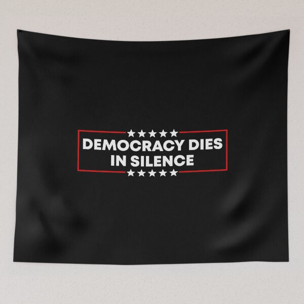 Item preview, Democracy Dies in Silence - Resist Fascism designed and sold by PixVib.