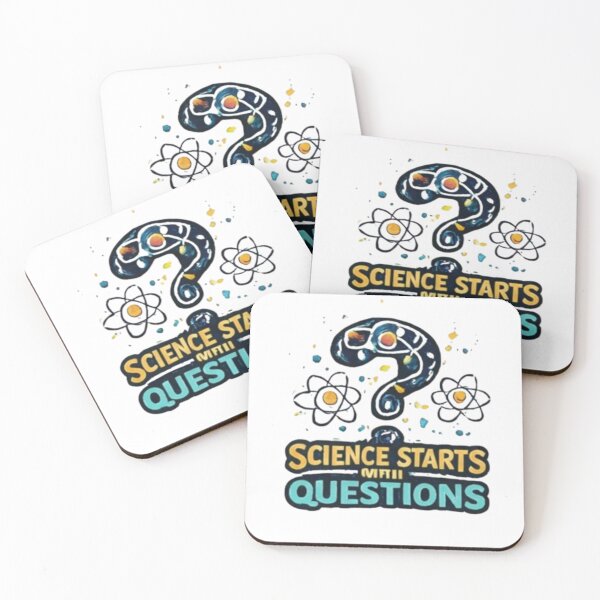 Item preview, Science Starts With Questions – Curiosity Quote designed and sold by Amr Darwish Graphic designer.