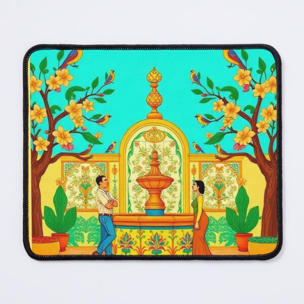 Item preview, Classic Mexican Folk Art - Meeting at the Fountain designed and sold by VizualBites.