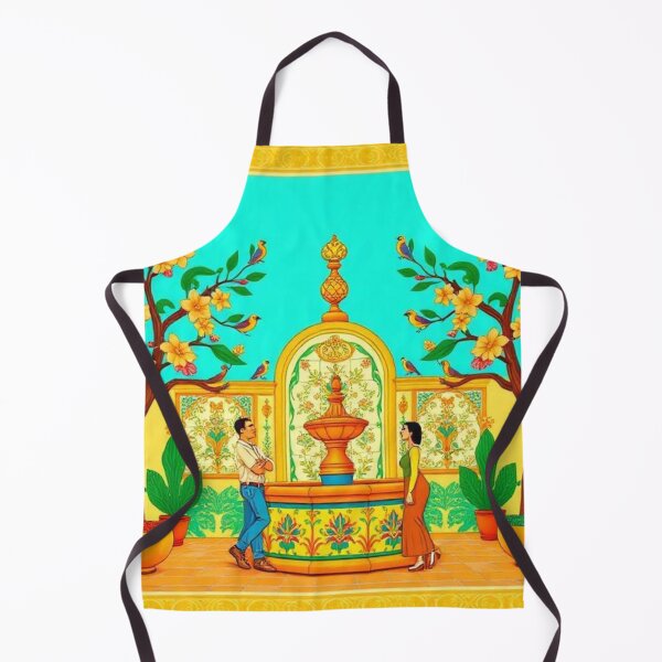 Item preview, Classic Mexican Folk Art - Meeting at the Fountain designed and sold by VizualBites.