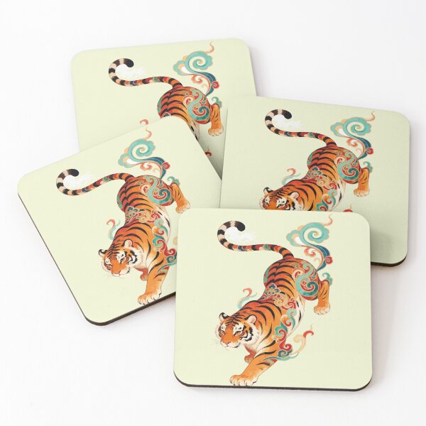 Item preview, Ornamental Japanese Tiger designed and sold by GigiFernan.