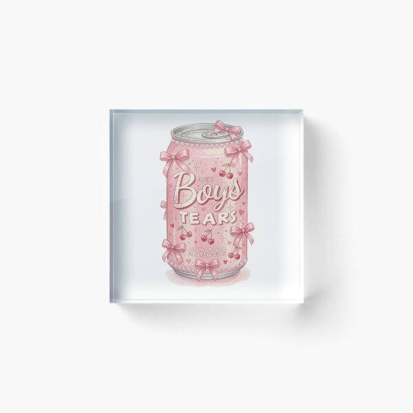 Item preview, Fresh Boys Tears – Coquette Aesthetic Pink Soda Can | Cute Feminine Humor designed and sold by aiqdelicia.