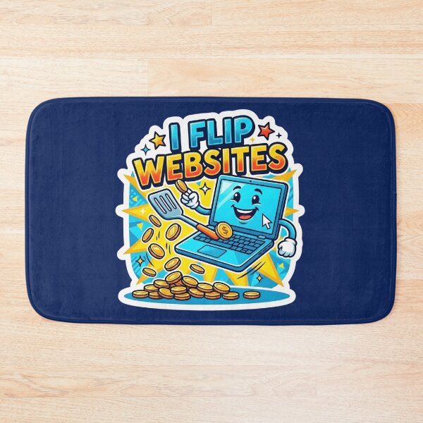 Item preview, I Flip Websites - Laptop Flipping Coins Startup Meme Sticker Design designed and sold by WowDezign.