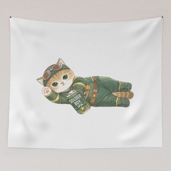 Item preview, Soldier Boy Cat Cute Superhero Fan Art designed and sold by Reyxava.
