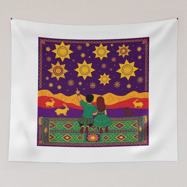 Item preview, Traditional Mexican Folk Art - Watching the Stars Together designed and sold by VizualBites.
