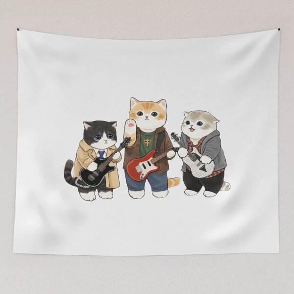 Item preview, Dean, Sam & Castiel Cat Band Cute Supernatural Fan Art designed and sold by Reyxava.