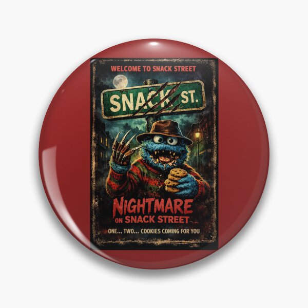 Item preview, Nightmare on Snack Street Retro Horror Monster Cookie Parody Shirt designed and sold by GhostDawgs.