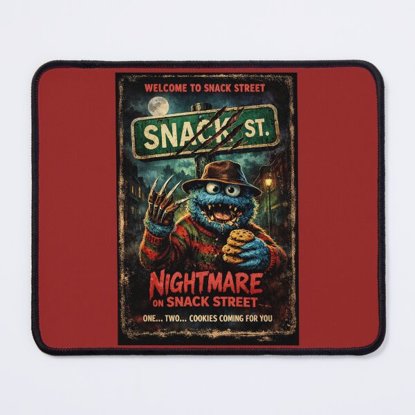 Item preview, Nightmare on Snack Street Retro Horror Monster Cookie Parody Shirt designed and sold by GhostDawgs.