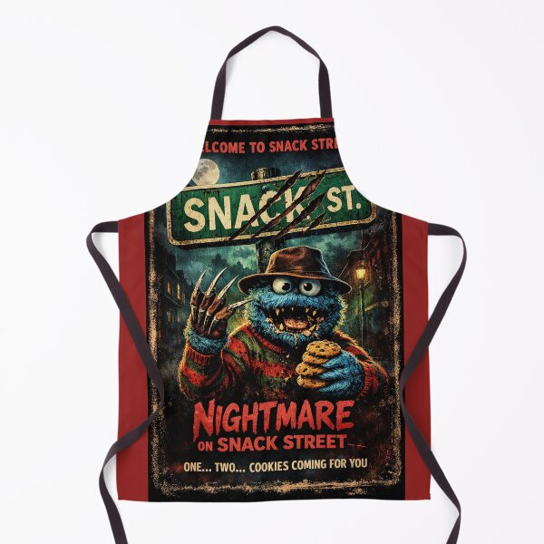 Item preview, Nightmare on Snack Street Retro Horror Monster Cookie Parody Shirt designed and sold by GhostDawgs.