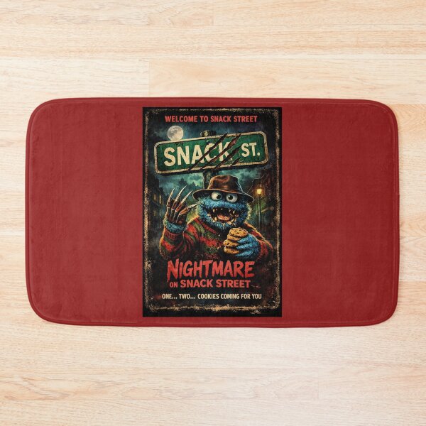 Item preview, Nightmare on Snack Street Retro Horror Monster Cookie Parody Shirt designed and sold by GhostDawgs.