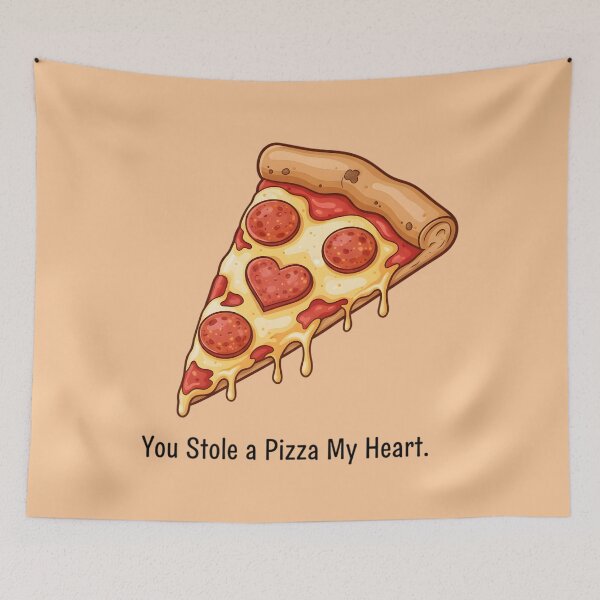 Item preview, You Stole a Pizza My Heart - Funny Pepperoni Slice Art designed and sold by Valeriia_Isaieva.