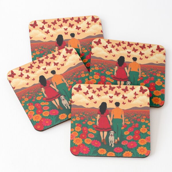 Item preview, Classic Mexican Folk Art - The Flower Walk with Dog designed and sold by VizualBites.