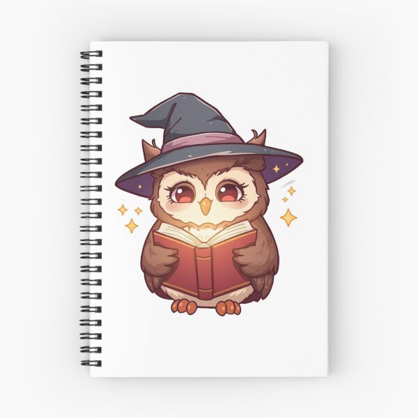 Item preview, anime owl reading a book-cartoon arts designed and sold by Animepopstudio.