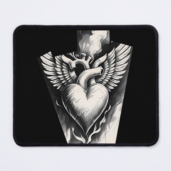 Item preview, An elegant hand-drawn design of a heart with wings 7 designed and sold by Neon G.