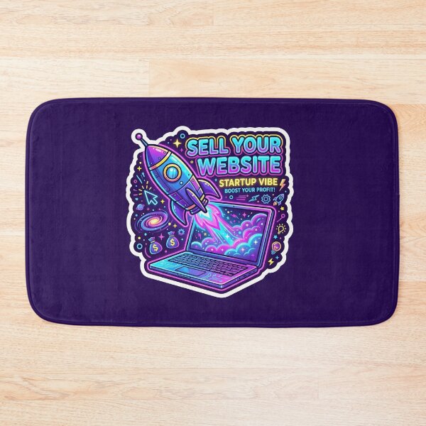 Item preview, Sell Your Website - Rocket Launching Laptop Startup Sticker Design designed and sold by WowDezign.
