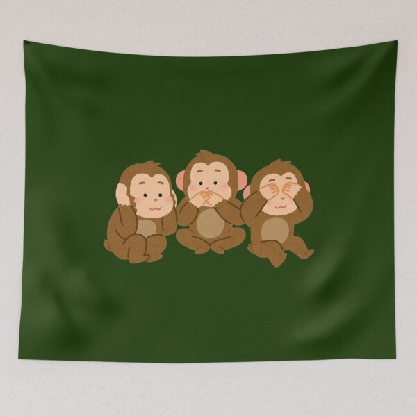 Item preview, Cute Monkey Stack Friendship - Three Best Friends Fun & Playful Illustration designed and sold by Yasmine Mohammed.