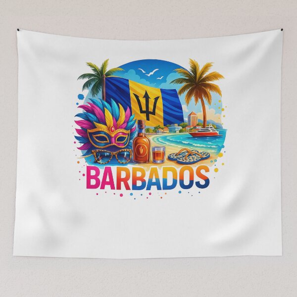 Item preview, Barbados Beach Carnival Rum Trident Island Tropical Vibes designed and sold by NUMAcreations.