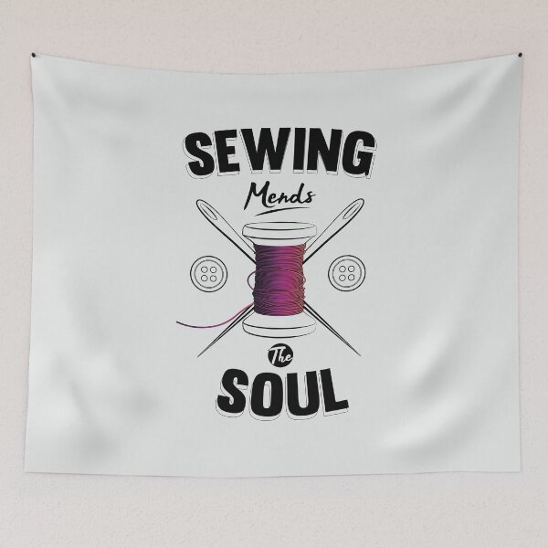 Item preview, Sewing Mends The Soul Tailor Print designed and sold by screenworks.