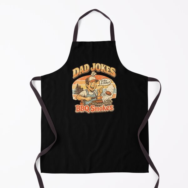 Item preview, Dad Jokes & BBQ Smokes – Grillin' & Chillin' Funny BBQ Dad T-Shirt designed and sold by Mikoff04-arts.