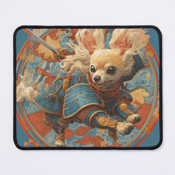 Item preview, Samurai Chihuahua Warrior Cute Japanese Dog Art designed and sold by AntiqueImages.