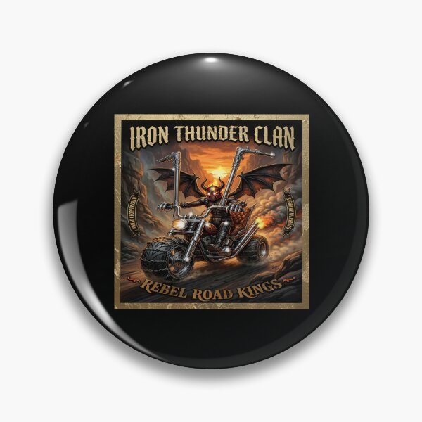 Item preview, Iron Thunder Clan - Rebel Road Kings Biker Demon Chopper designed and sold by Italian Ink Studio.