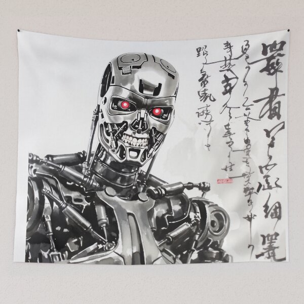 Item preview, T-800 Terminator Sumi-e  designed and sold by AnimeArsenalPrints.