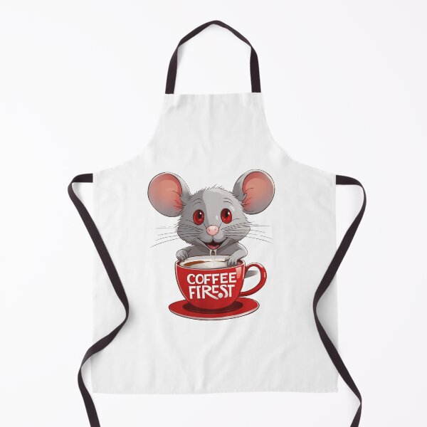 Item preview, Cute Mouse with Red Coffee Cup designed and sold by LukianArtPrint.
