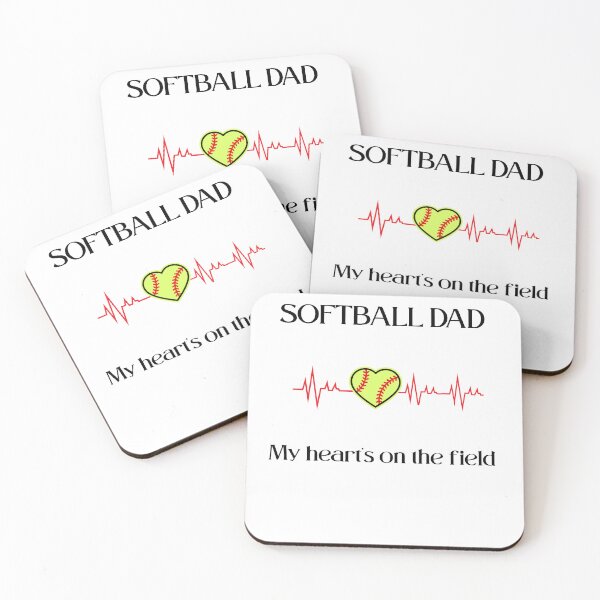 Item preview, Softball dad: heart on the field  designed and sold by Tired Baseball Mom .