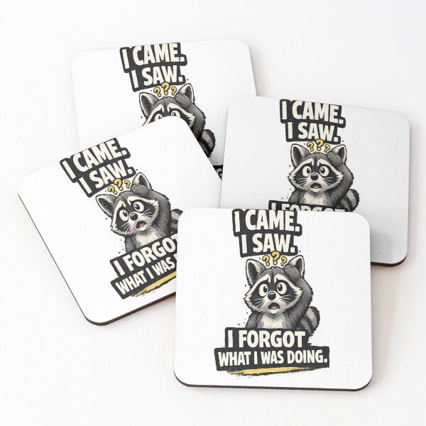 Item preview, I Came I Saw I Forgot What I Was Doing – Funny Raccoon Meme Shirt designed and sold by NAJURE.