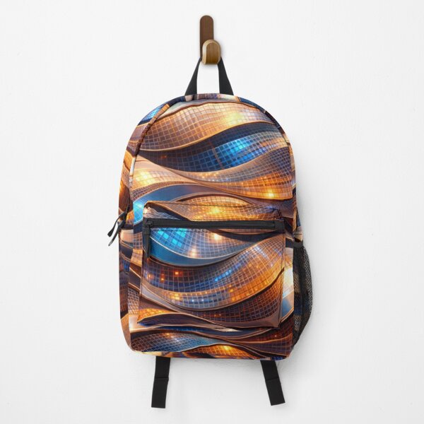 Item preview, Glowing Metallic Abstract Wave Pattern designed and sold by QuantumOasis.