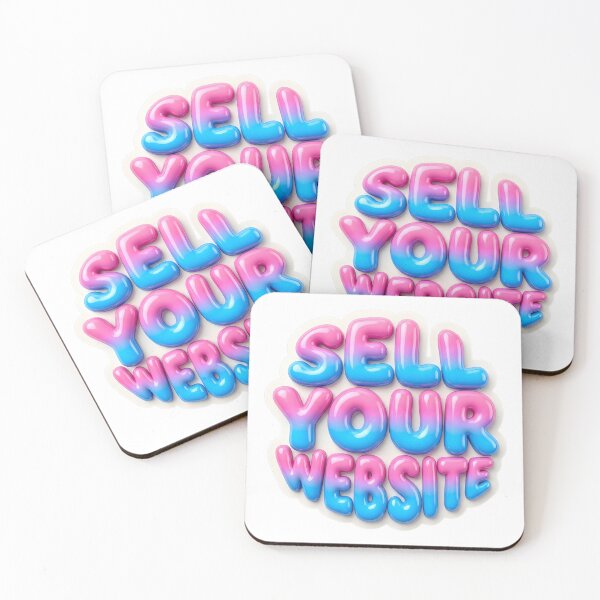 Item preview, Sell Your Website - Glossy 3D Bubble Letters Gradient Sticker Design designed and sold by WowDezign.