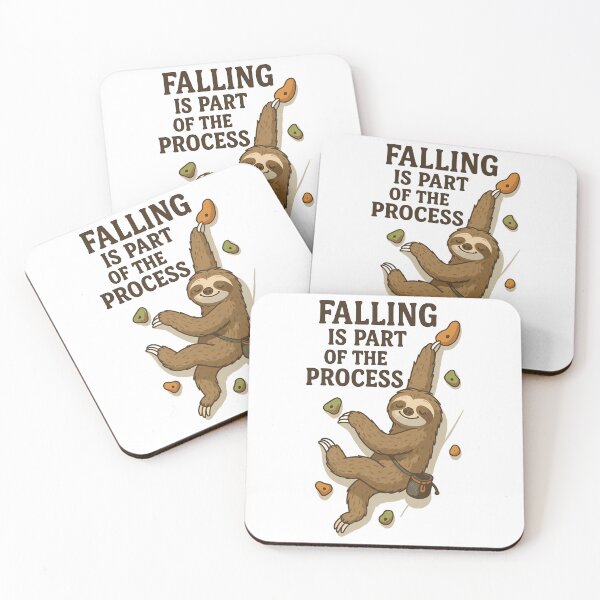 Item preview, Bouldering Sloth – Falling is part of the process designed and sold by Pineapple-Tree.