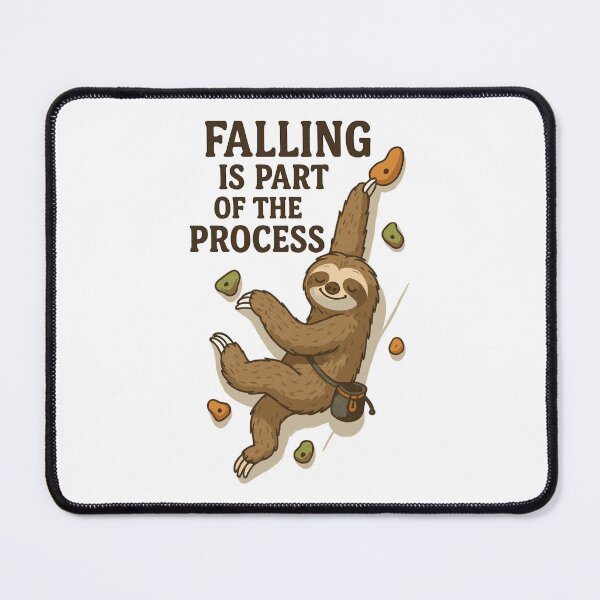 Item preview, Bouldering Sloth – Falling is part of the process designed and sold by Pineapple-Tree.