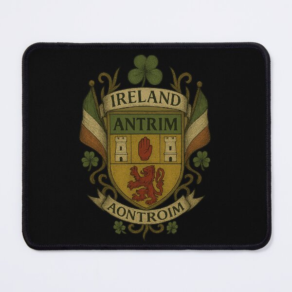 Item preview, County Antrim Ireland Coat of Arms Heritage designed and sold by REAL IRISH GIFTS.
