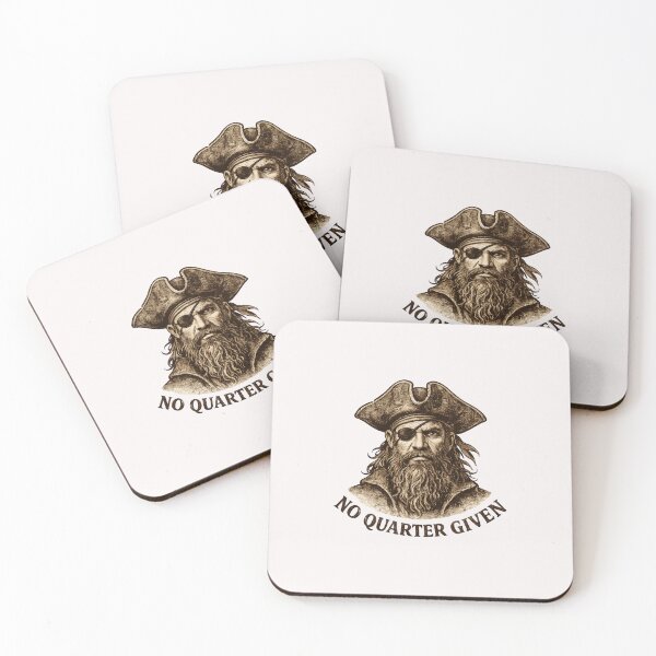 Item preview, No Quarter Given Vintage Pirate Captain Portrait Illustration Art  designed and sold by TheArtOfCar.