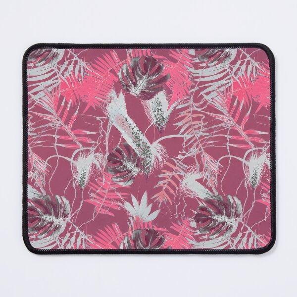Item preview, Monotype tropical leaves pink designed and sold by Alessandro Remo Mazzoni Remotextiles.