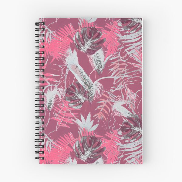 Item preview, Monotype tropical leaves pink designed and sold by Alessandro Remo Mazzoni Remotextiles.