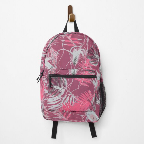 Item preview, Monotype tropical leaves pink designed and sold by Alessandro Remo Mazzoni Remotextiles.