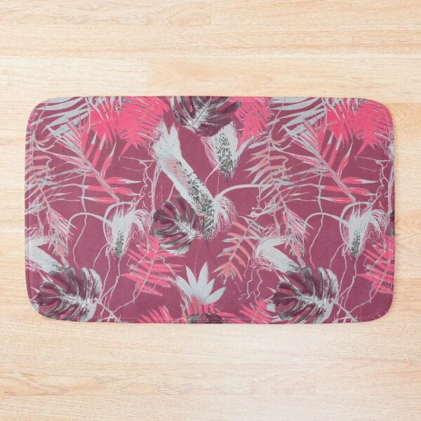 Item preview, Monotype tropical leaves pink designed and sold by Alessandro Remo Mazzoni Remotextiles.