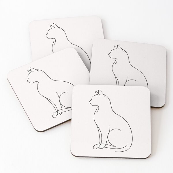 Item preview, Minimal Line Art Cat Continuous Line Drawing Elegant Modern Art  designed and sold by TheArtOfCar.
