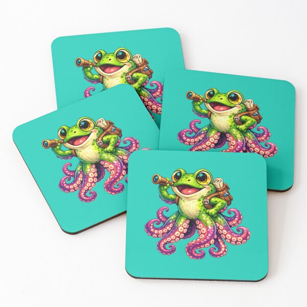 Item preview, Adventurous tentacled frog designed and sold by FroggyOnly.