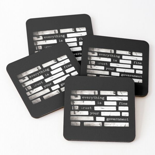 Item preview, Everything Is Fine Trust Your Government Protest Satire Politics designed and sold by SkeletonsDanger.