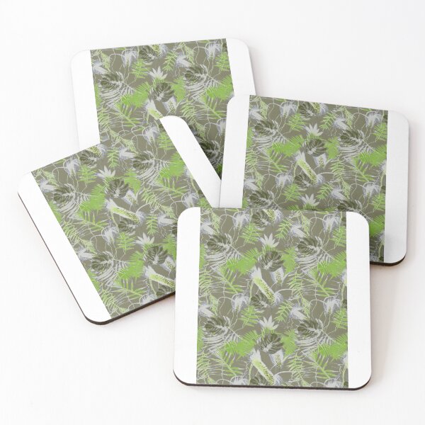 Item preview, Monotype tropical leaves olive green designed and sold by Alessandro Remo Mazzoni Remotextiles.